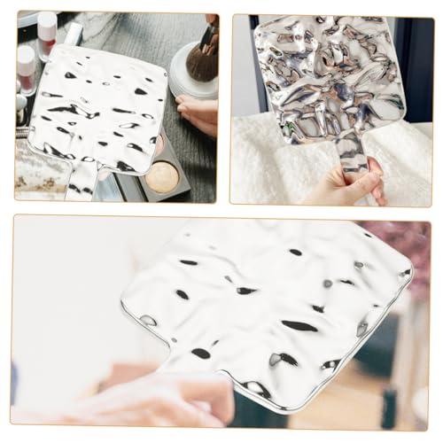 Espejo de Maquillaje Portátil Happyyami con Asa Plata miniatura 3