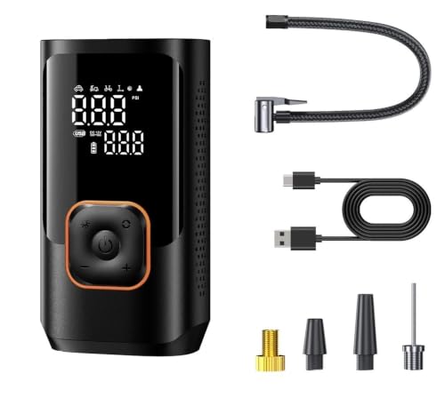 Inflador ruedas compresor recargable digital para coche moto y bicicleta con batería