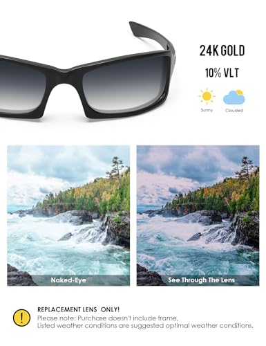 Image of BLAZERBUCK Anti-salt Replacement Lenses for Oakley Fives Squared(4+1) OO9238 Sunglasses - Grey Gradient