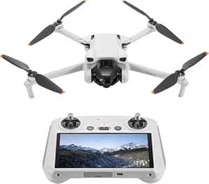 DJI Mini 3 (RC) – Leichte und faltbare mini-Kameradrohne mit 4K HDR-Video, 38 min Flugzeit, echten vertikalen Aufnahmen und intelligenten Funktionen (Mini 3 RC)