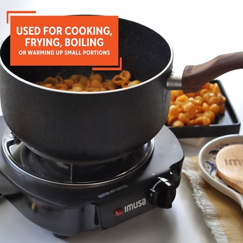IMUSA USA GAU-80305 Electric Single Burner 1100-Watts, Black