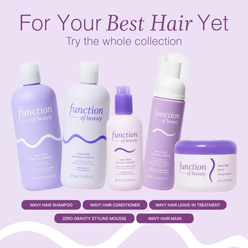Image of Function of Beauty Wavy Leave In Hair Conditioner - Anti-Frizz, 2-Pack