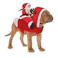 RANYPET Santa Dog Costume Christmas Pet Clothes Santa Claus Riding Pet Cosplay Costumes Party Dressing up Dog Outfit for Small Medium Large Dogs M