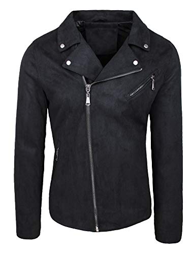 Veste suédine homme Evoga bomber noir pour vos sorties