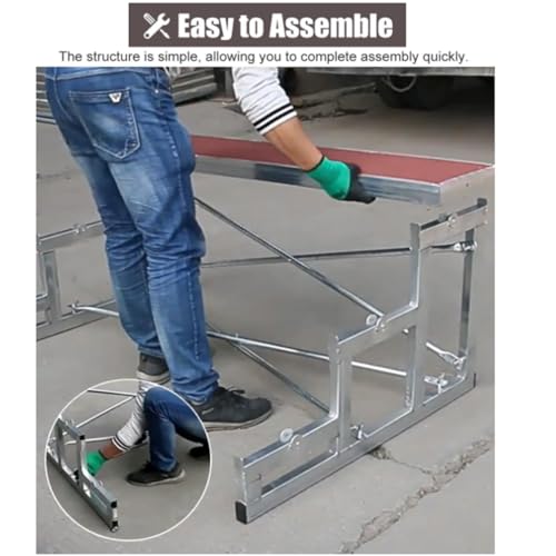 Choir Stage Risers - Soporte de música de metal contrachapado antideslizante, 50 pulgadas de largo para bodas y conciertos