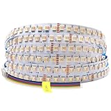 SuperlightingLED 24VDC Highest Density 5-in-1 5050 RGBWW (RGB+Warm White+Daylight) 112LEDs/m Bright RGBCCT LED Strip 16.4FT Dimmable Tape Lights for Bedroom Decor (16.4Ft IP20 Non-Waterproof)