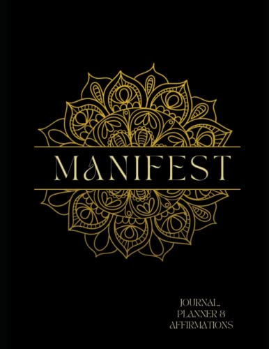 MANTIFEST journal mensuel et planificateur avec affirmations pour organisation