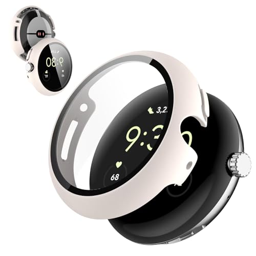 AIYYXX For Google Pixel Watch 4 P[X 41mm 45mm 3DpGbW ^ PC+KXf ̌^ pixel watch 4 P[X Ή ߗ LYh~ wh~ ȒPɎtE Sʕی Jo[ (4