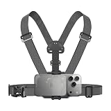 Rugvis Adjustable Phone Chest Mount Harness Strap Moblie Phone Holder Mount for Recording Bike/Kayak/Fishing/Skateboard POV/VLOG Compatible with iPhone 17/16/15/14/13 Pro Max, Samsung and More