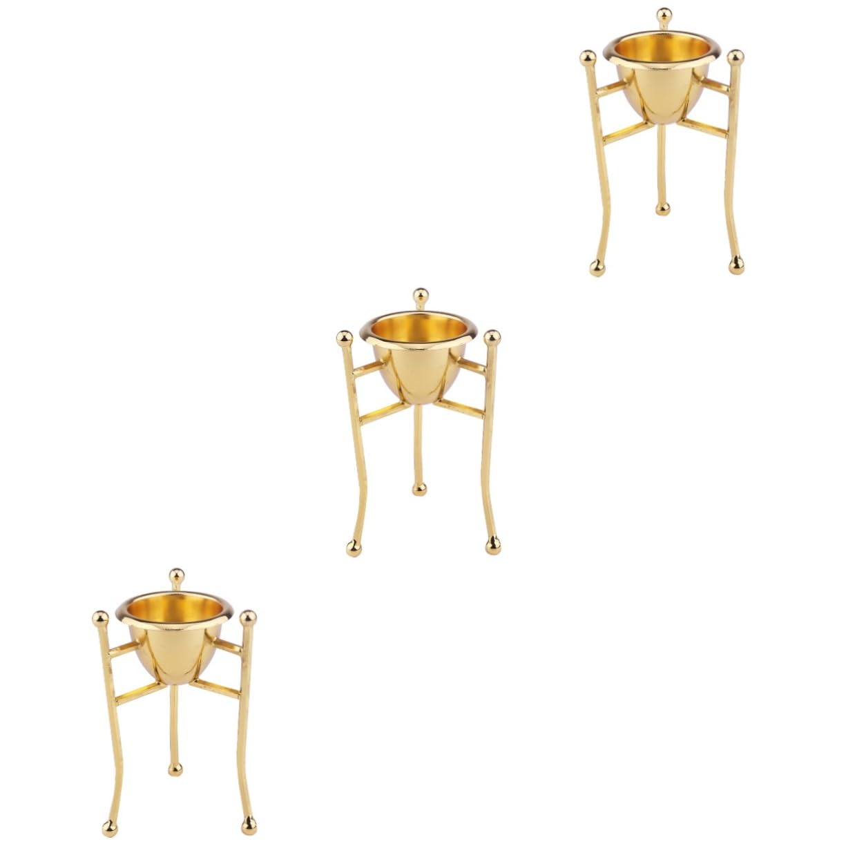 Amosfun 3 Pièces casier à Oeufs cartons d'oeufs réutilisables coquetier Tasse accesoire Cuisine Support Tableau coquetier œufs créatif Support à s de Cuisine cuivre