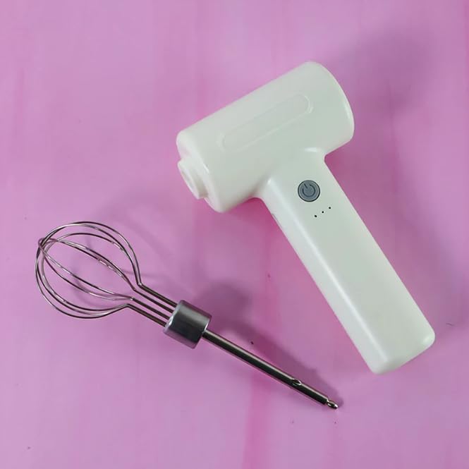 Image of Galley Cordless Electric Whisk & Egg Beater - Rechargeable Hand Mixer | With Detachable Balloon Whisk | One-Touch Speed Control, High-Torque Motor | For Whipping, Mixing & Frothing (1 PC)