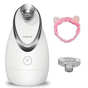 Kingsmile Facial Steamer, 2 in 1 Face Steamer for Facial,Compact Nano Steamer with Aromatherapy,Face Humidifier – Adjustable Nozzle, Warm Powerful Steam for Home SPA,Cleanses and Moisturizes,Sinuses