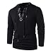 Luckycat Sudadera con Capucha Hombre Camisa De Manga Larga Cuello En V...