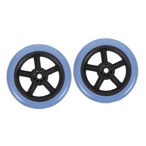 TOGEVAL 2個 車椅子用前輪キャスター 耐摩耗ソリッド車輪 交換用フロントホイール 力を節約する簡単取付け 歩行補助具対応丈夫なアクセサリ