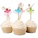 WIKI FIESTA Decorazione per torta ballerina, Ballerina per compleanno, Decorazione per cupcake per bambine, Compleanno tema ballerina, Decorazione per torta bambina, Ballet Cake Toppers (24 Pezzi)