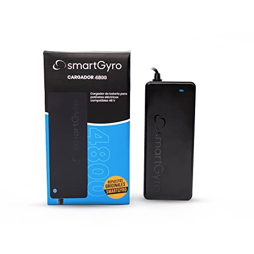 Repuesto Original smartGyro - Cargador de 4800 para patinetes Eléctricos Smartgyro de 48V Speedway, Rockway y Crossover…