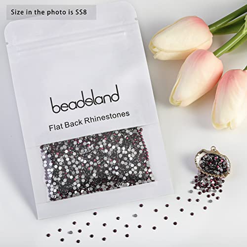 Image of Beadsland Flat Back Crystal Rhinestones,Amethyst, SS8, 1440pcs