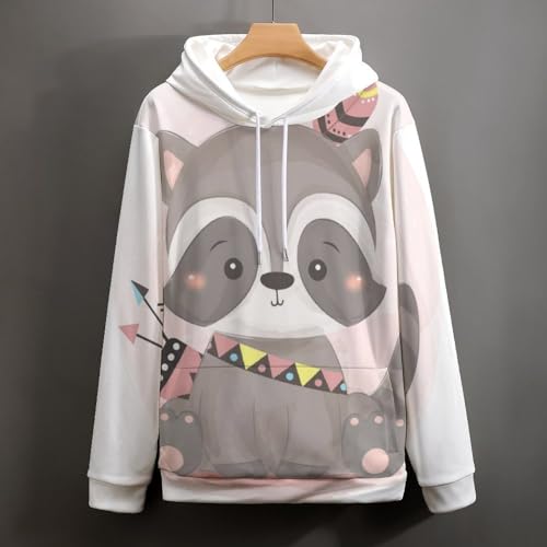Sweat raton laveur aquarelle UMENG pull pour vos sorties décontractées - 4