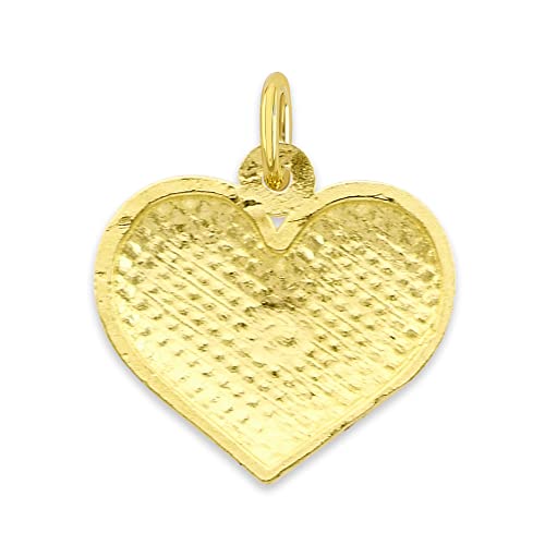 Solid 10k Gold Heart Microcharm, Mini Cute Charm Romantic Symbol with Clasp3