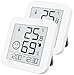 Produktbild infactory Hygro Thermometer: 2er-Set digitale E-Ink Thermo- und Hygrometer mit extralanger Laufzeit (Digital Thermometer Hygrometer, Elektronische Thermo-Hygrometer, Raum Hydrometer)
