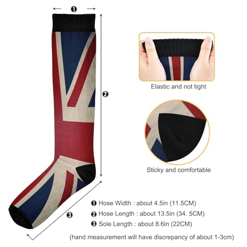 ALAZA Beautiful Union Jack Compression Socks for Women Men Circulation Long Socks Running Athletic Cycling3