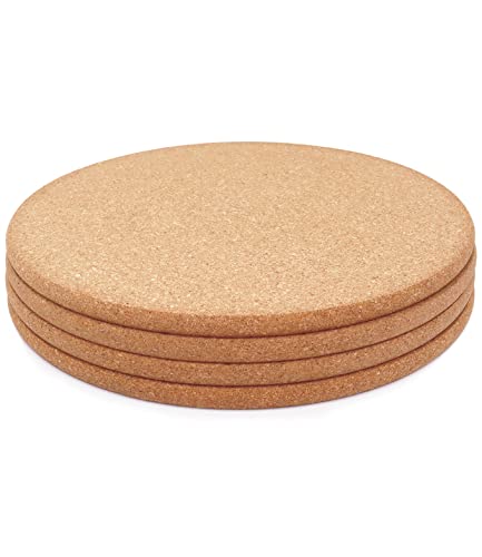 Cterwk 4PCS High Density Thick Round Cork Trivets For Hot Dishes, 4 Inch Heat Resistant Cork Coaster Hot Pads 4 4 0 2 - View #10
