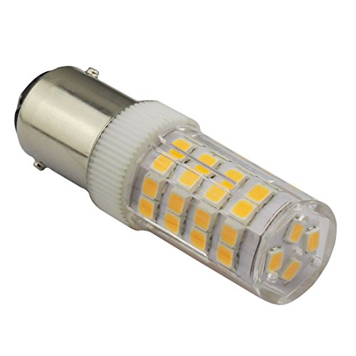 Ba15D Led Light Bulb Sewing Machine Bulb 5Watts Double Contact Bayonet Base Daylight White 6000K 120Volts T3/T4/C7/S6 Led Halogen Replacement Bulb {2Pcs Pack #TOP1