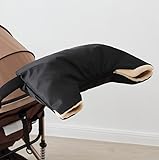 Kinderwagen Handwärmer, Handwärmer Buggy Winddicht Kinderwagen Muff Handschuhe Handmuff mit Fleece Wasserfest Kinderwagenmuff Universalgröße für alle Kinderwagen Buggy (Schwarz, eine)