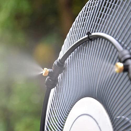 Misting System Fan Cooling Portable Patio Garden Spray Fog Mist Sprinkler Kit Kit J2X8 Sprayer Nozzles M Fan Mist Water #TOP1
