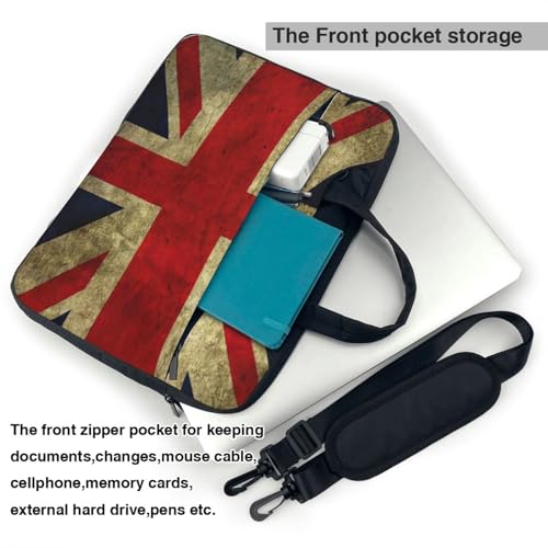 Bolsa para laptop unisex con correa de hombro y diseño de bandera británica 4