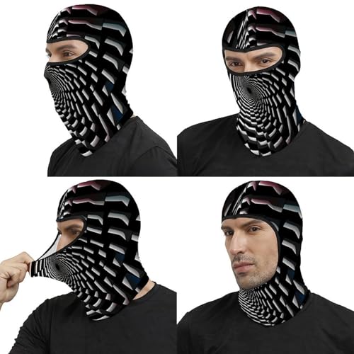 Pasamontaña térmico para hombre y mujer con estampado de ilusión óptica, máscara facial para esquí, motociclismo y clima frío miniatura 5