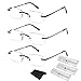 HIYANJN Frameless Reading Glasses Blue Light Blocking Rimless Computer Reader For men Lightweight Eyeglasses(3-Pack,2.00