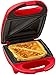 Nostalgia mini sandwich maker toaster compact for portion control seals and toasts sandwich panini maker (RED)