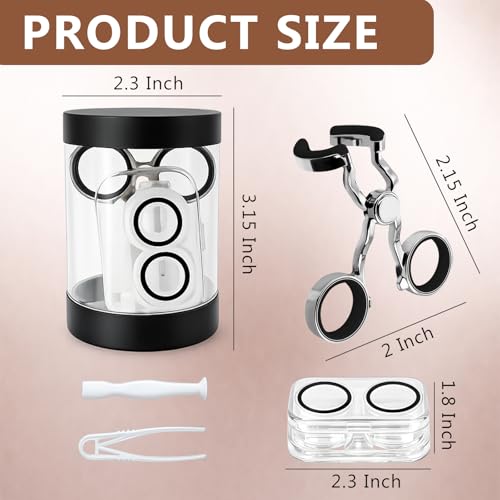 Image of Contact Lens Applicator Tool - Essential Tools Set with Removal Tweezers, Scleral Lens Inserter, Lens Case, Contact Lens Eyelid Wearingtool, Old