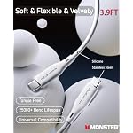 Monster 65W USB C Phone Charger 3.9 FT Cable, iPhone Charger Fast Charging Block, 2-Port PPS GaN C Chargers Fast Charging for iPhone 17/16 Pro Max/15, iPad, MacBook, Galaxy S25 - Image 6