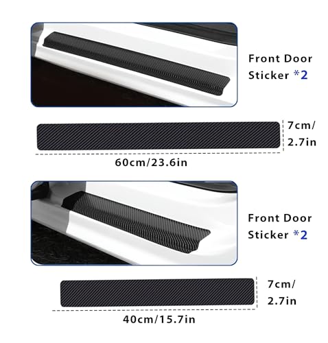 Image of Car Door Sill Protector Stickers Compatible for Fronx, Vitara, Brezza, Swift, Baleno, Ertiga, WagonR, Alto, Dzire, XL6, S-Presso, Celerio, Eeco, Ciaz, Ignis, Invicto, SX4, Ritz, Victoris