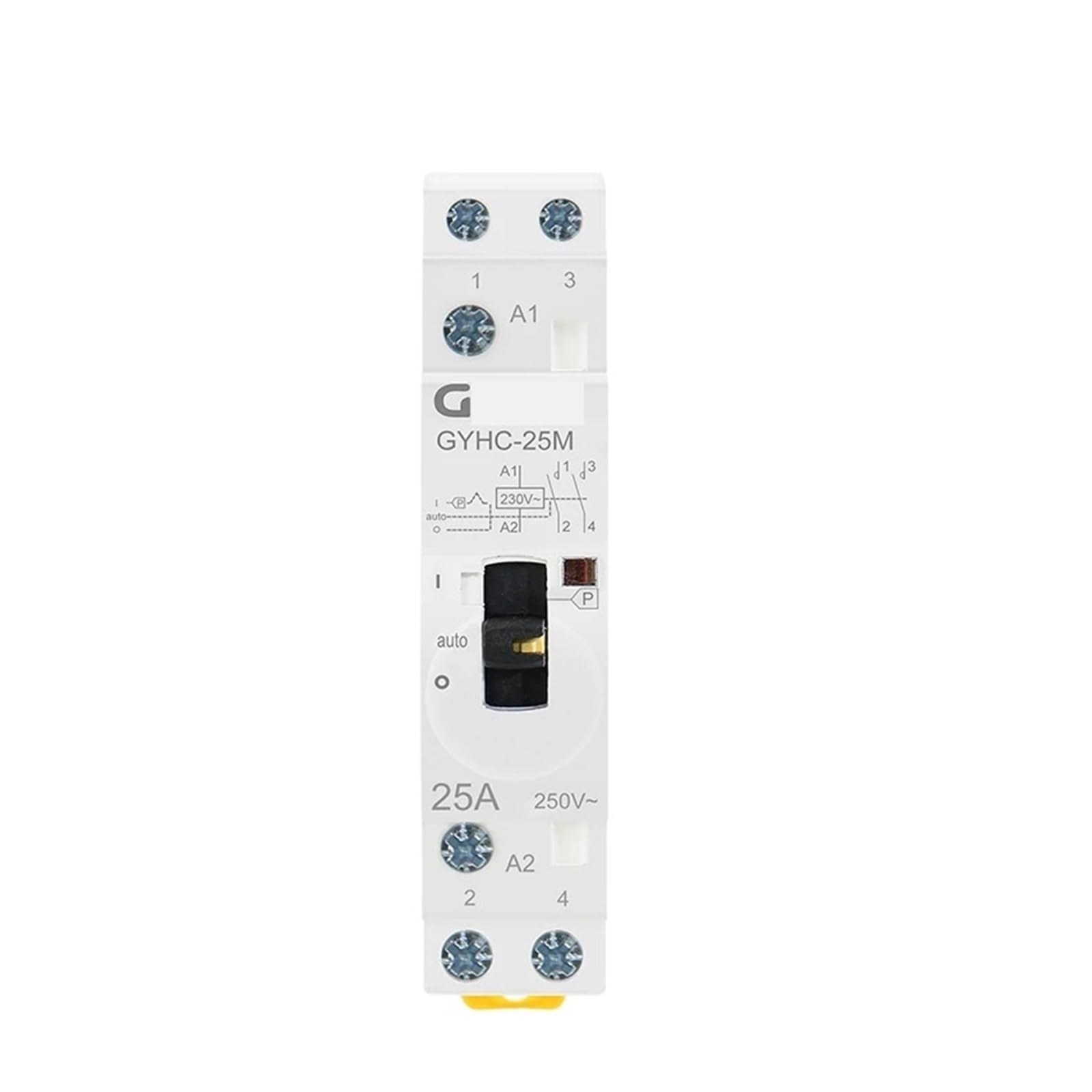 Contactor doméstico de Control Manual, Contactor Modular tipo carril Din, 2P, 16A, 20A, 25A, 2NO o 2NC, 220V(2P 16A 2N0 220V)