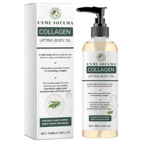 UNME SOULMA Collagen Oil Collagen Lifting Body Oil Firming Oil for Skin Tightening & After Shower Moisturizing 3.38 Fl Oz