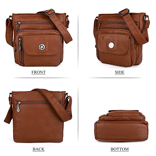 Image of Angel Kiss Crossbody Bags Faux Vegan Leather Shoulder Bags for Women Small Handbag with Adjustable Strap