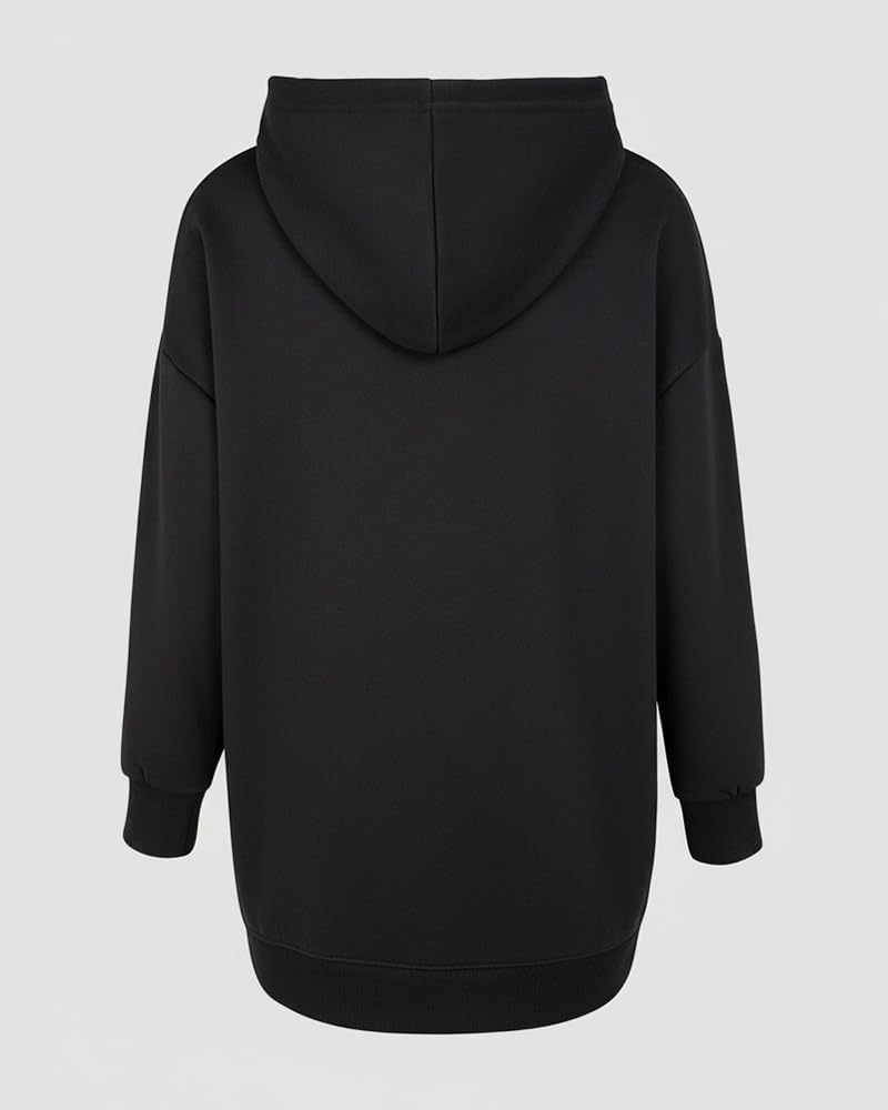 CHICME Womens Oversized Long Hoodie Dress Fall Outfits Comfrt Pullover Sweatshirt Winter Clothing - Image 6