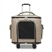 Cat Carrier Handbag Pet Rolling Carrier with Universal Wheels for Large Cats Puppy, Khaki