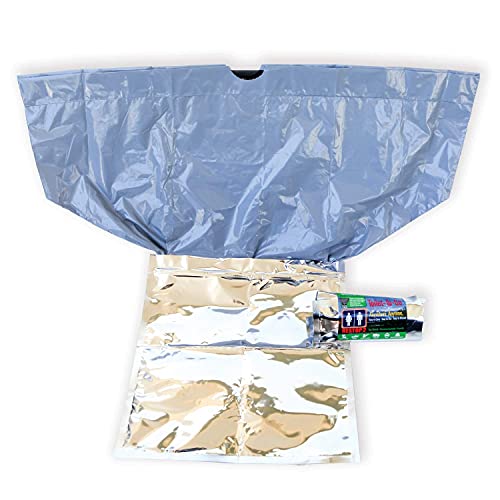 RESTOP 2 Wilderness Kit - 5 Quantity Individually Packaged Portable Toilet Leak Proof Waste Bags Inside of 1 Mesh Tote - Waste Bags Are For Solid (Poop) and Liquid (Pee) - Thumbnail 5