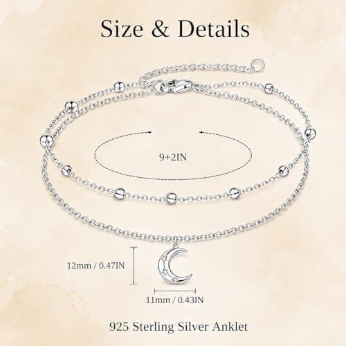 Image of TIGER RIDER Dragonfly Anklet Sterling Silver Dragonfly Gifts Jewelry for Women with Crystal Birthday Anniversary