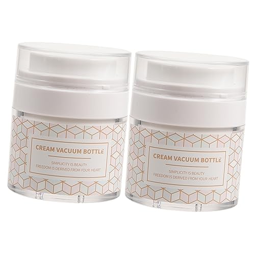 PACKOVE 2 Piezas Frascos de Crema Vacíos Cosméticos de Viaje Recipientes Recargables con Portátil