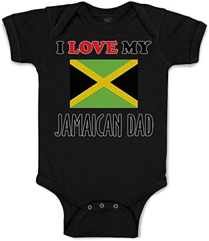 Custom Baby Bodysuit I Love My Jamaican Dad Style B Cotton Boy & Girl Clothes