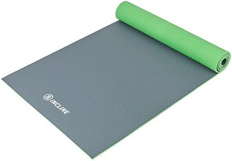 Incline Fit Yoga Mat Anti Slip Double Sided Yoga Mat (4mm & Thick & Non Slip Exercise Mat for Yoga, Pilates, Stretching, Meditation, Floor & Fitness Exercises, Limestone, 6mm