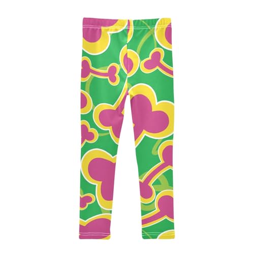 Dog Bone Girls Leggings,Workout Leggings for Girls Toddler Athletic Legging Size for 3-10T2