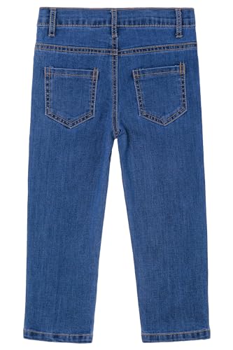 KIDSCOOL SPACE Baby Little Girls Jeans,Embroidered Strechy Denim Soft Slim Pants2
