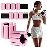 MESUADESI Wrist Weights Set of 2, Wearable Wrist Ankle Weights for Women & Men, Silicone Weighted Bangles Adjustable Arm and Leg Weights for Walking Yoga Pilates Running Dance Gym 2lb