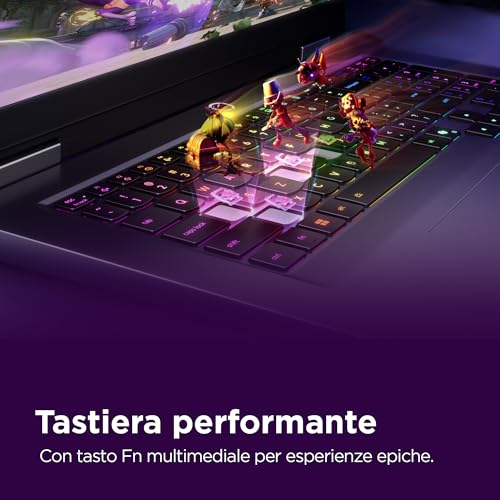 LOQ Gaming Notebook 17.3" FHD (1920x1080) 165Hz, Intel Core i7-13700HX, RAM 16GB, 1TB SSD, NVIDIA GeForce RTX 5060 8GB GDDR7, Windows 11, Tastiera Retroilluminata - Luna Grey - Notebook - Immagine 4